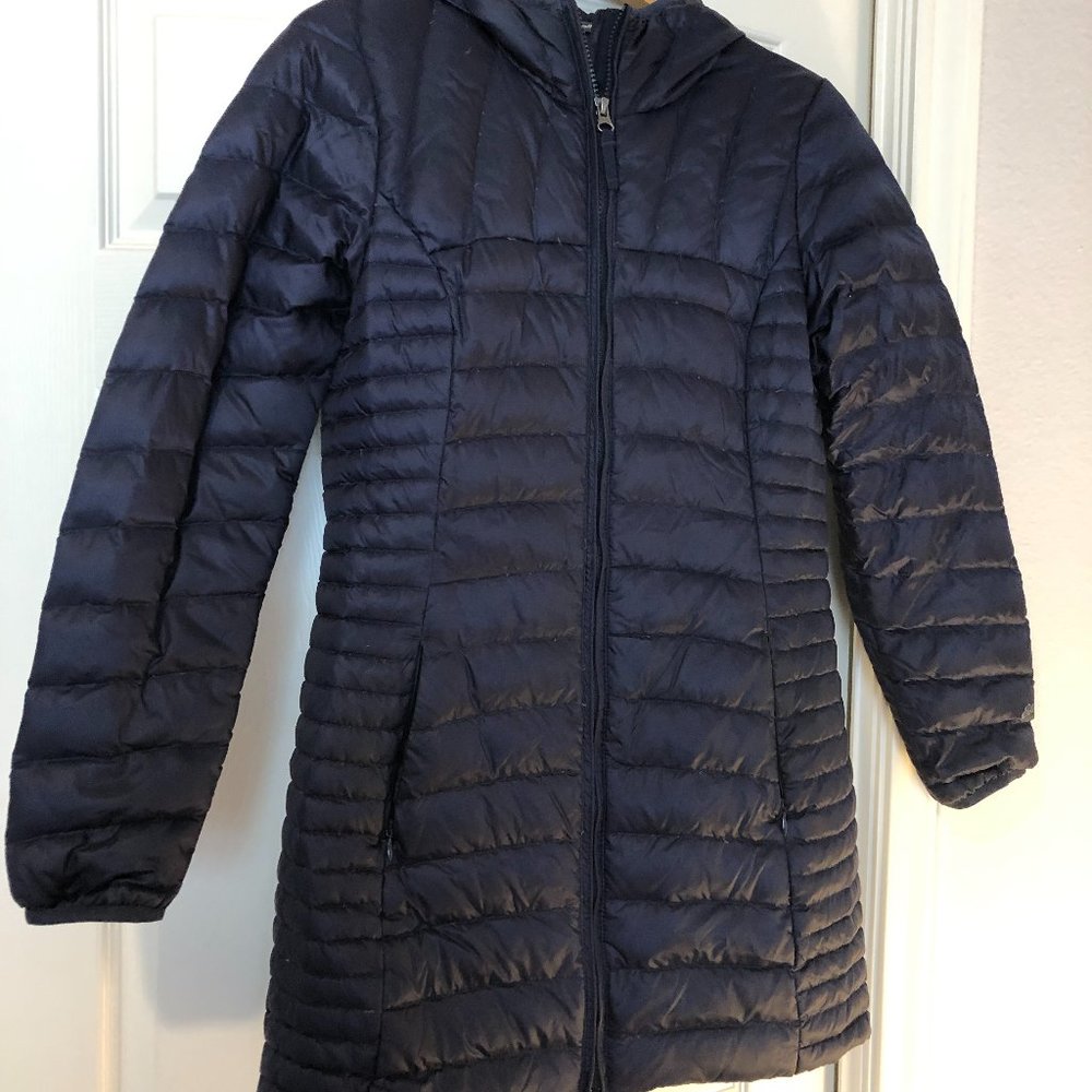 Eddie Bauer Astoria Blue S Down Parka Jacket Hood